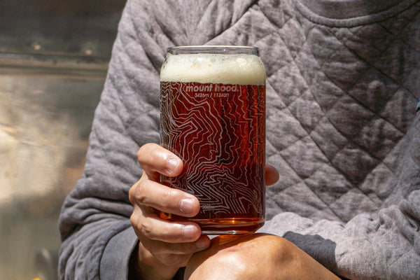 Topography Maps 16 oz Can Glass