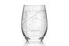Texas Tech University - Etched Map Stemless Wine Glass