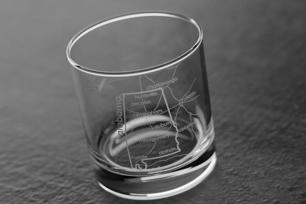 State Map Riedel Crystal Rocks Glass