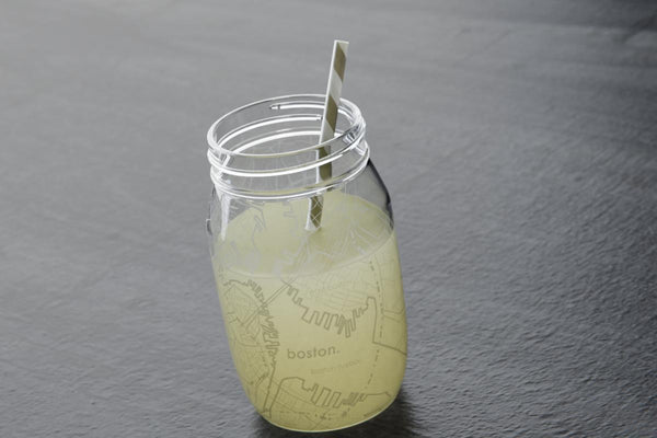 Boston Map Mason Jar