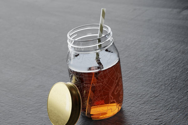 Brooklyn Map Mason Jar