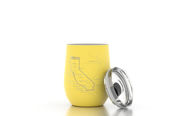 State Map 12 oz Insulated Wine Tumbler