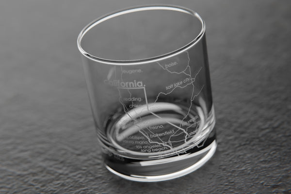 State Map Riedel Crystal Rocks Glass