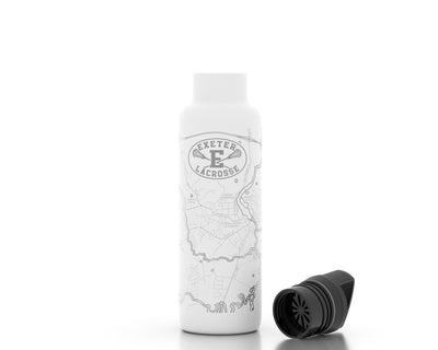 Exeter Lacrosse Map 21 oz Water Bottle - Personalize with Player Name and Number!