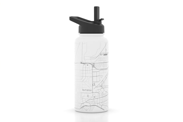 Military Base Map 32 oz Insulated Bottle