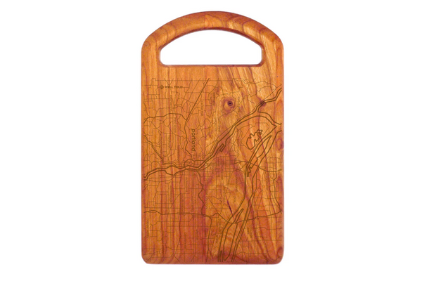 Home Town Map Cherry Handle Board
