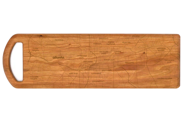Home Town Map Cherry Handle Board
