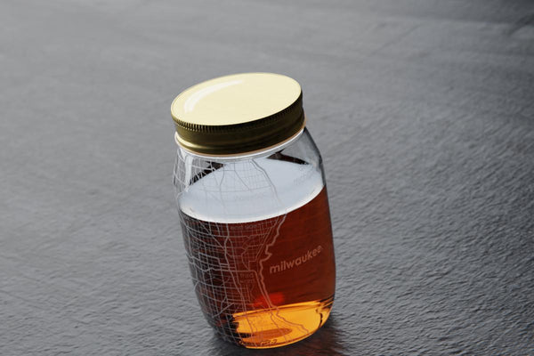 Milwaukee Map Mason Jar