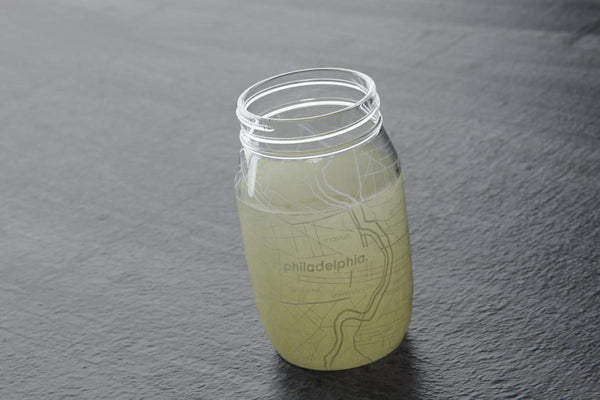 Philadelphia Map Mason Jar