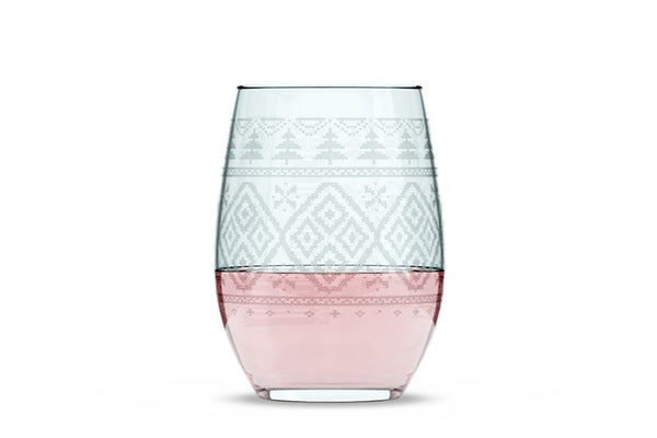 Pine Tree Sweater Stemless Wine Glass