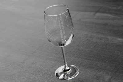 Custom Night Sky Stemmed Wine Glass