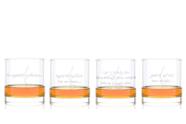 AEG Lyrics Rocks Glass - set of 4