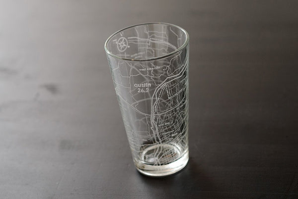 Austin 26.2 - Marathon Map Pint Glass