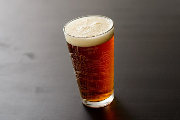Chicago 26.2 - Marathon Map Pint Glass