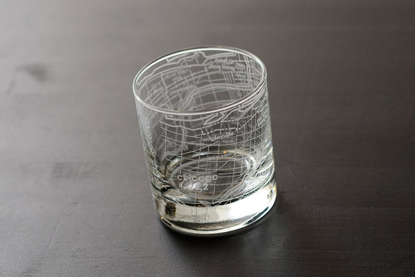 Chicago 26.2 - Marathon Map Rocks Glass