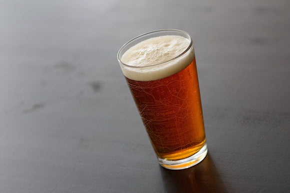 Los Angeles Map Pint Glass