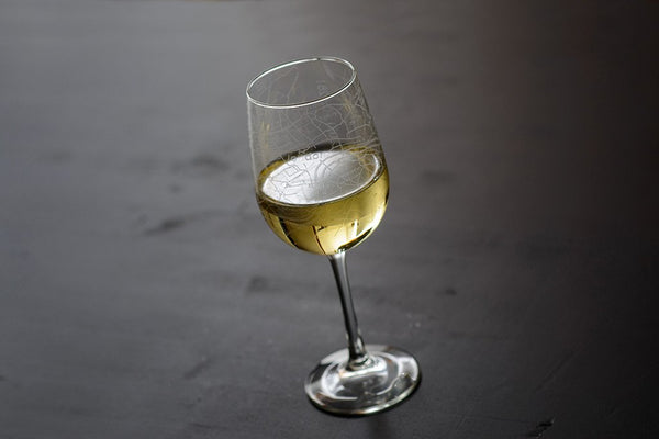 London Map Wine Glass