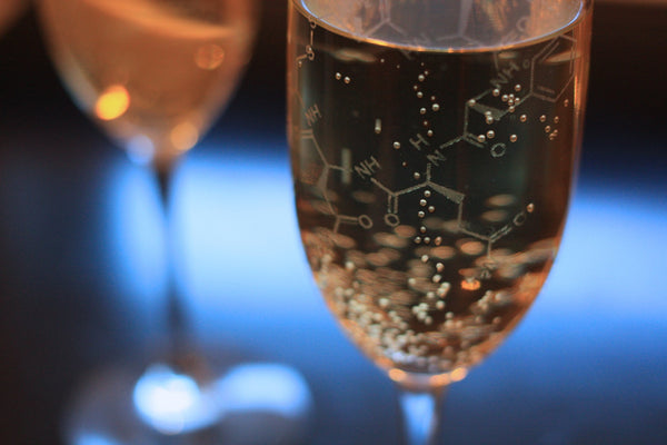 Molecular Champagne Flute Pair