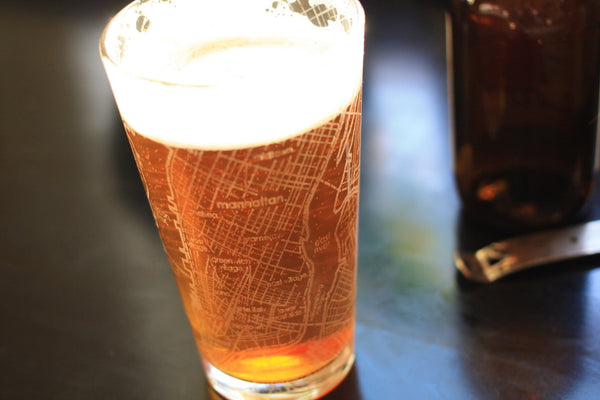NYC Map Pint Glass