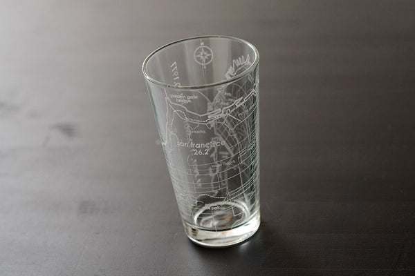 San Francisco 26.2 - Marathon Map Pint Glass