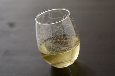 San Francisco Map Stemless Wine Glass