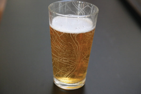St. Louis Map Pint Glass