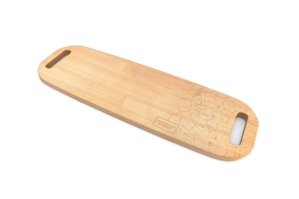 Custom serving board with night sky map