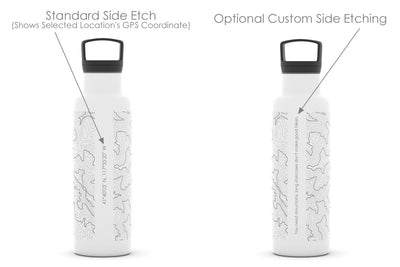 White custom insulated water bottles