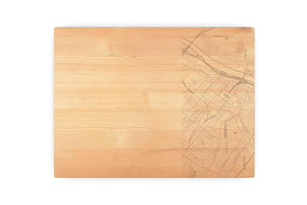 Home Town Map 9x12 Cutting Board