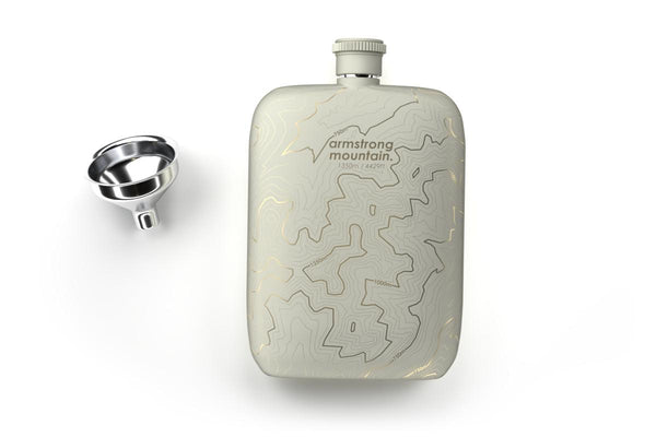 Topography Maps Pocket Flask