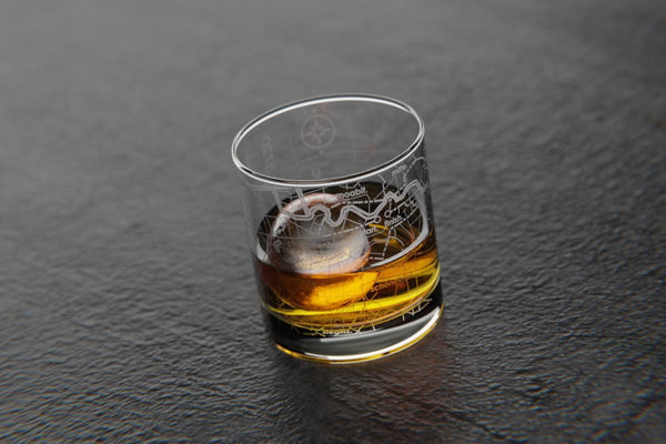 Berlin 26.2 Marathon Map Rocks Glass