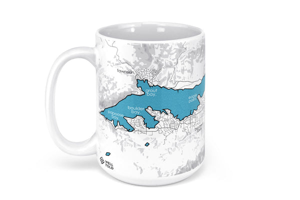 Big Bear Lake Map Mug - 15oz