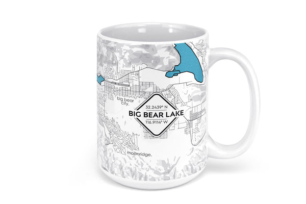 Big Bear Lake Map Mug - 15oz