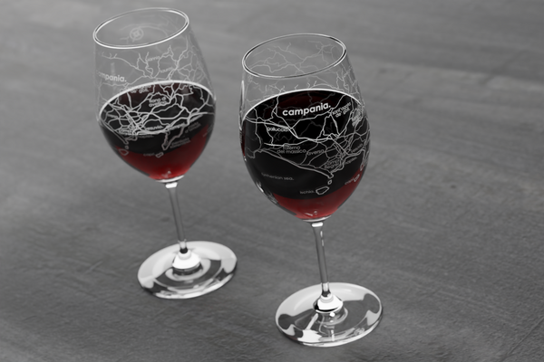 Campania Region Map Riedel Crystal Stemmed Wine Glass