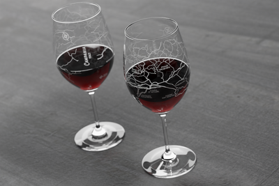 Campania Region Map Riedel Crystal Stemmed Wine Glass