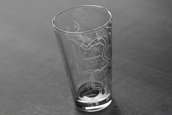 Charleston, SC Map Pint Glass
