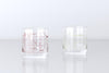 Bloomington IN Map Rocks Glass Pair - Cream & Red