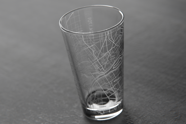 Detroit Map Pint Glass