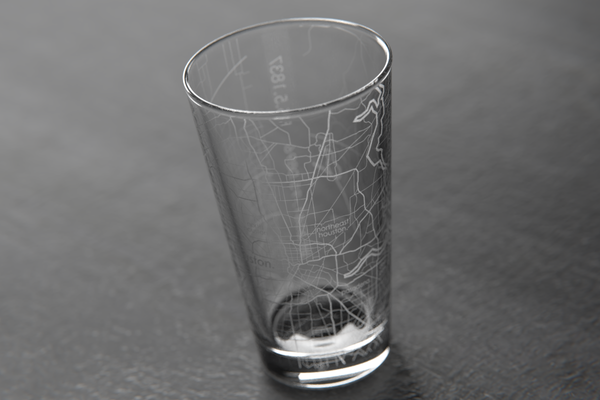 Houston Map Pint Glass