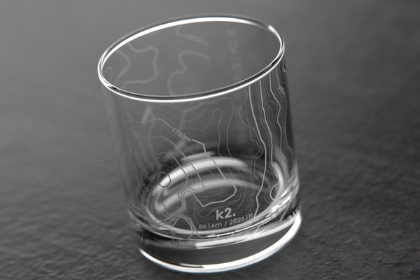 K2, Pakistan - Topo Rocks Glass