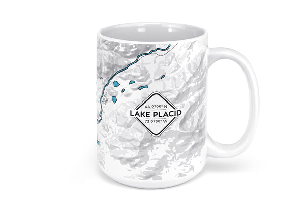 Lake Placid Map Mug - 15oz