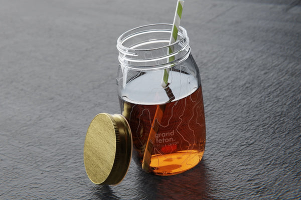 Topography Maps Mason Jar