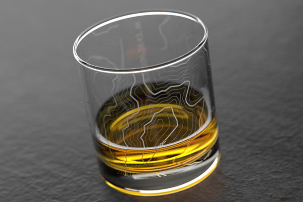 Mt Elbert, CO - Topo Rocks Glass