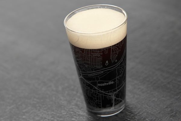 Nashville Map Pint Glass