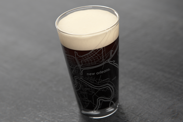 New Orleans Map Pint Glass