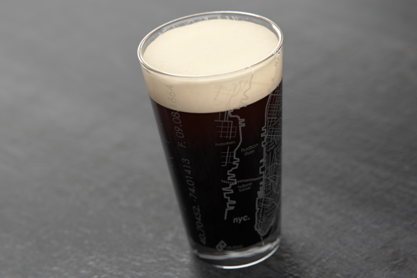 NYC Map Pint Glass