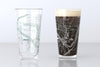 Athens OH Map Pint Glass Pair - Green & White