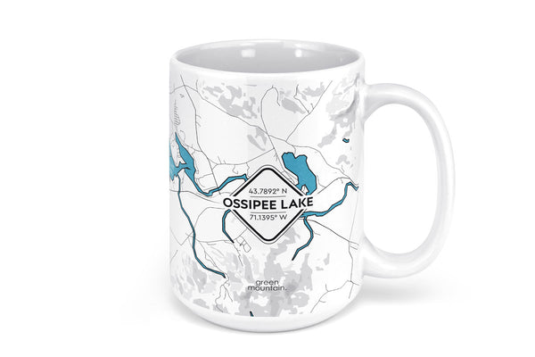 Ossipee Lake Map Mug - 15oz