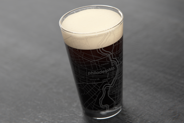 Philadelphia Map Pint Glass