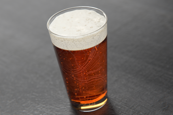 Pittsburgh Map Pint Glass